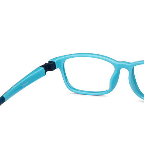 Hooper Screen Glasses Blue Block Phone  Computer Glasses: Blue Green Full Rim Rectangle Kids 5-8 yrs Hooper HP D10039M-C1 right side