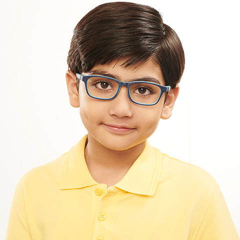 Hooper Screen Glasses Blue Block Phone  Computer Glasses: Blue Green Full Rim Rectangle Kids 8-12 yrs Computer Glasses HP D10039L-C1 left side