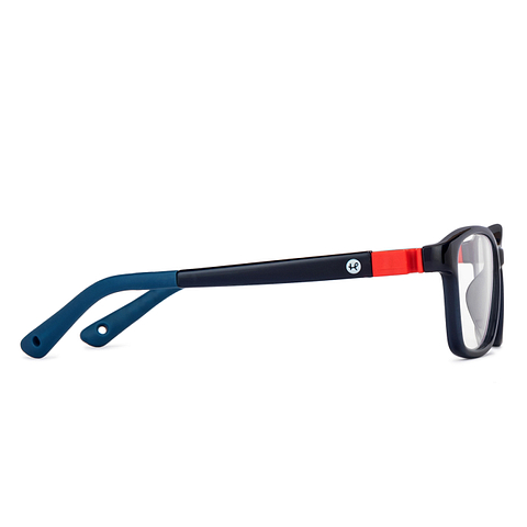 Hooper Screen Glasses Blue Block Phone  Computer Glasses: Blue Red Blue Full Rim Rectangle Kids 8-12 yrs Computer Glasses HP D10038L-C1 left side