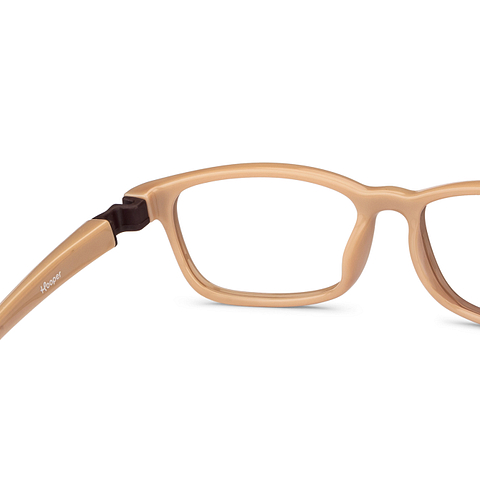 Hooper Screen Glasses Blue Block Phone  Computer Glasses: Brown Full Rim Rectangle Kids 5-8 yrs Hooper HP D10039M-C2 right side