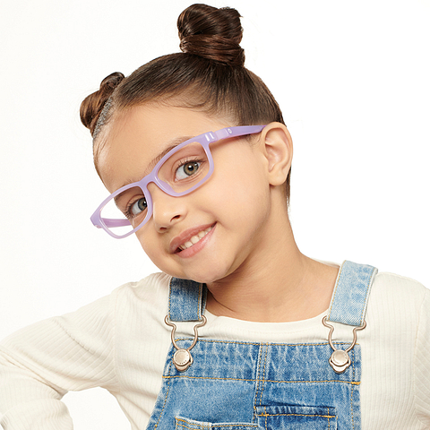 Hooper Screen Glasses Blue Block Phone  Computer Glasses: Purple Full Rim Rectangle Kids 5-8 yrs Hooper HP D10039M-C3 right side