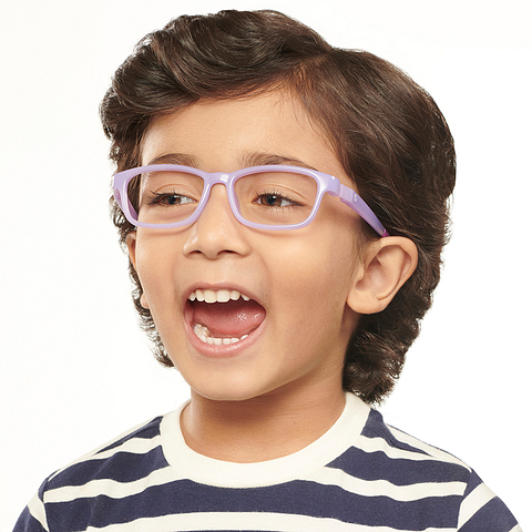 Hooper Screen Glasses Blue Block Phone  Computer Glasses: Purple Full Rim Rectangle Kids 5-8 yrs Hooper HP D10039M-C3 right side