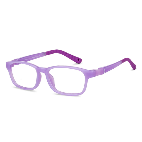Hooper Screen Glasses Blue Block Phone  Computer Glasses: Purple Full Rim Rectangle Kids 5-8 yrs Hooper HP D10039M-C3 left side