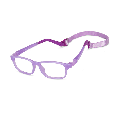 Hooper Screen Glasses Blue Block Phone  Computer Glasses: Purple Full Rim Rectangle Kids 5-8 yrs Hooper HP D10039M-C3 left side