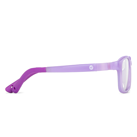 Hooper Screen Glasses Blue Block Phone  Computer Glasses: Purple Full Rim Rectangle Kids 5-8 yrs Hooper HP D10039M-C3 left side