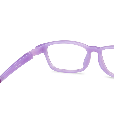 Hooper Screen Glasses Blue Block Phone  Computer Glasses: Purple Full Rim Rectangle Kids 5-8 yrs Hooper HP D10039M-C3 right side