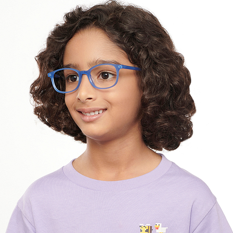 Hooper Online Sky Blue Full Rim Rectangle right side