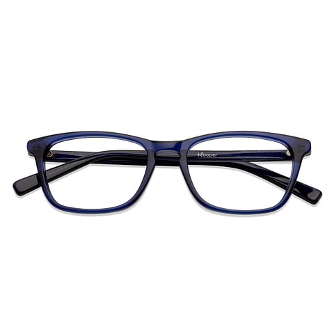 Hooper Online Sky Blue Full Rim Rectangle left side