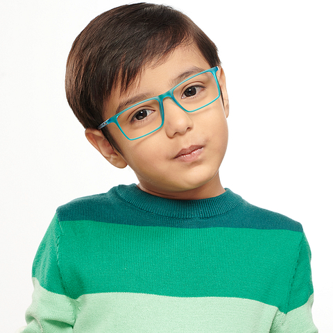 Hooper Online Sky Blue Full Rim Rectangle left side