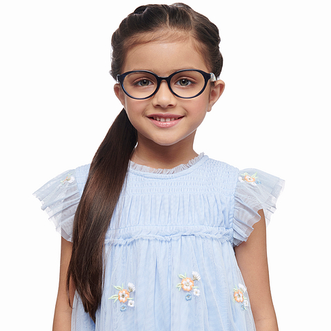 Hooper Online Blue Transparent Full Rim Round left side