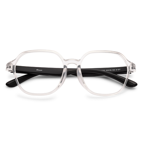 Hooper Crystal Transparent Full Rim Geometric left side
