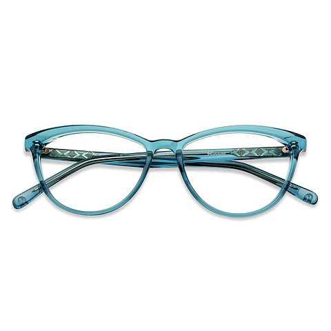 Hooper Online Green Transparent Full Rim Cat Eye left side