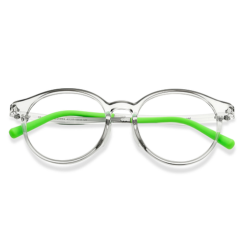 Hooper Gray Transparent Full Rim Round left side