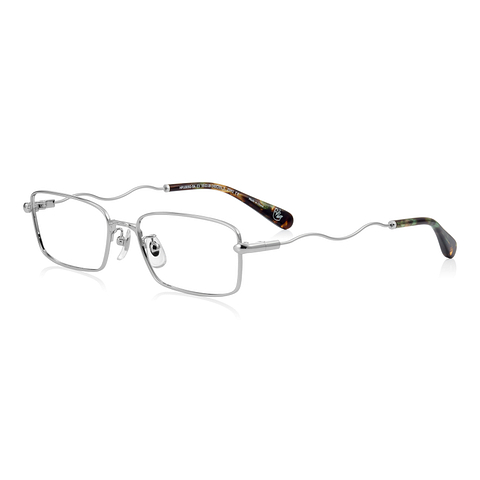 Harry Potter × OWNDAYS Silver Full Rim Rectangle left side