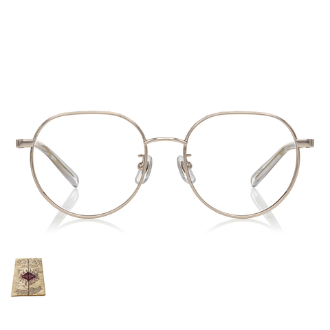 Harry Potter × OWNDAYS Gold Full Rim Boston right side