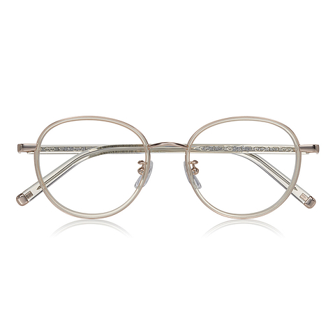Harry Potter × OWNDAYS Yellow Half Rim Boston right side