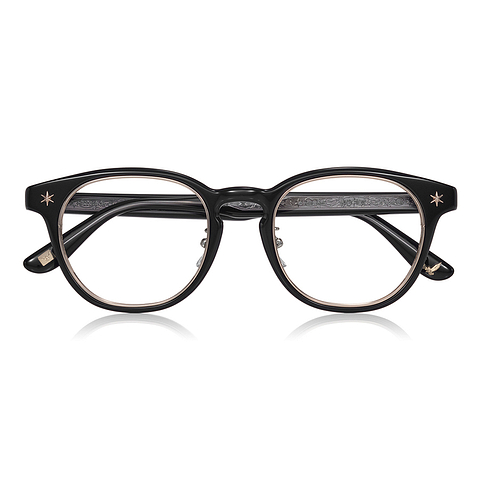 Harry Potter × OWNDAYS Black Full Rim Wellington right side