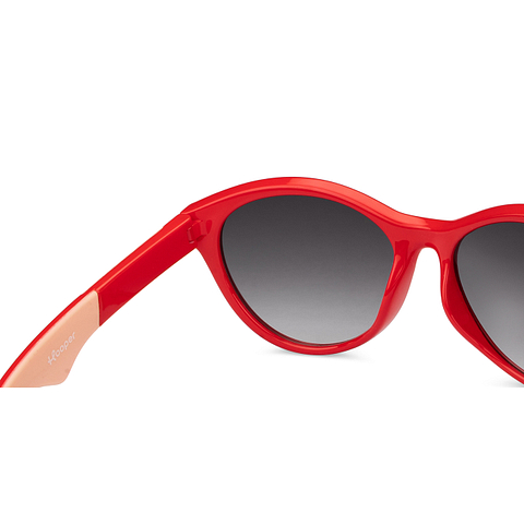 Hooper Red Full Rim Cat Eye right side