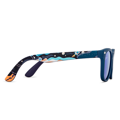 Hooper Sky Blue Full Rim Square left side