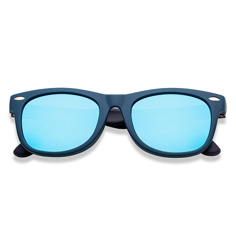 Hooper Sky Blue Full Rim Square left side