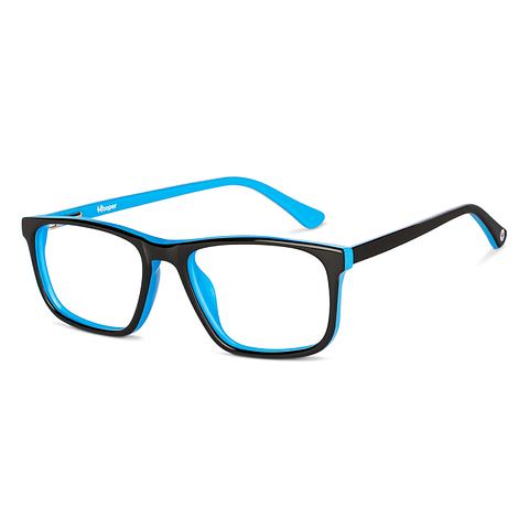 Hooper Online Sky Blue Full Rim Rectangle left side