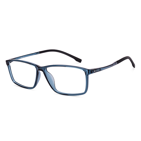 Hooper Sky Blue Full Rim Rectangle left side