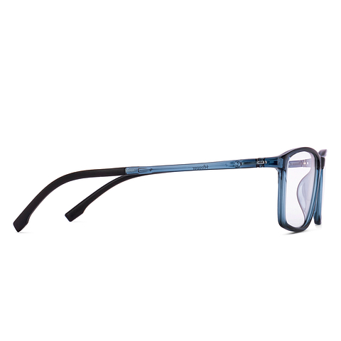 Hooper Sky Blue Full Rim Rectangle left side