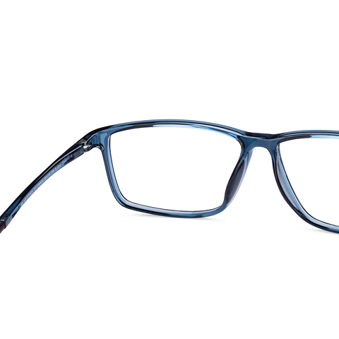 Hooper Sky Blue Full Rim Rectangle right side