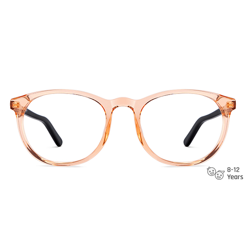 Hooper Light Orange Transparent Full Rim Round left side