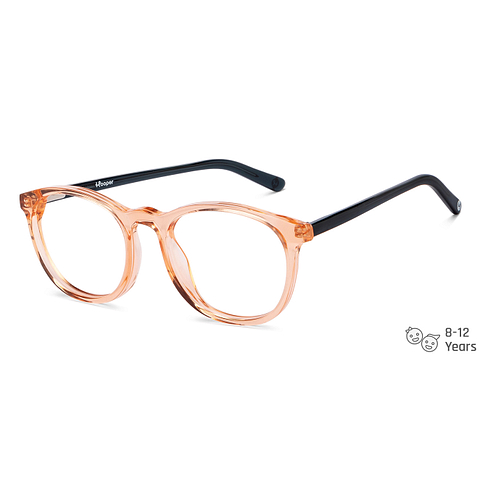 Hooper Light Orange Transparent Full Rim Round right side