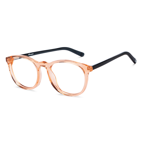 Hooper Light Orange Transparent Full Rim Round right side