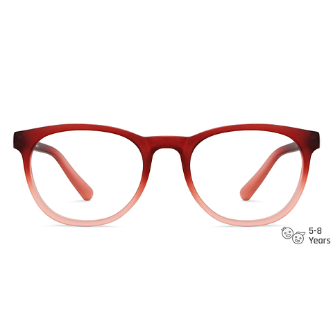 Hooper Screen Glasses Blue Block Phone  Computer Glasses: Maroon Pink Maroon Pink Full Rim Round Kids 5-8 yrs Hooper HP D10015M-C4 left side