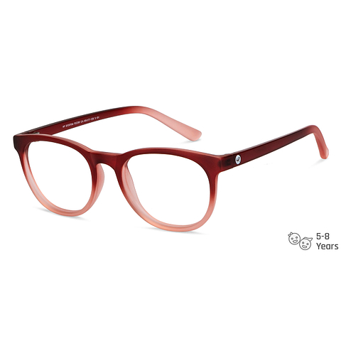 Hooper Screen Glasses Blue Block Phone  Computer Glasses: Maroon Pink Maroon Pink Full Rim Round Kids 5-8 yrs Hooper HP D10015M-C4 right side