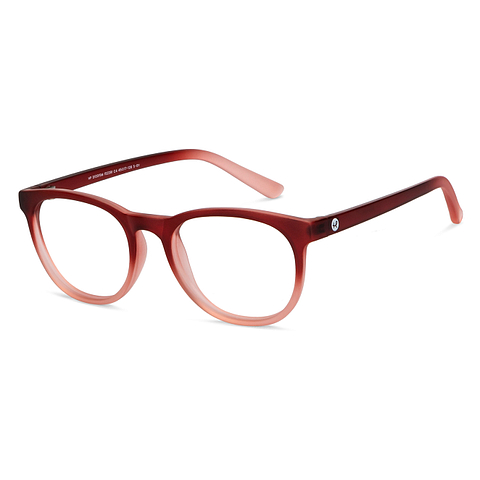 Hooper Screen Glasses Blue Block Phone  Computer Glasses: Maroon Pink Maroon Pink Full Rim Round Kids 5-8 yrs Hooper HP D10015M-C4 right side