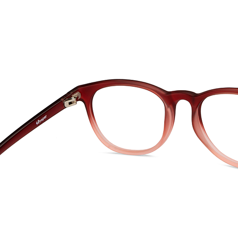 Hooper Screen Glasses Blue Block Phone  Computer Glasses: Maroon Pink Maroon Pink Full Rim Round Kids 5-8 yrs Hooper HP D10015M-C4 right side