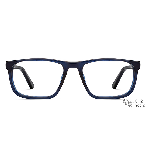 Hooper Navy Blue Full Rim Rectangle left side