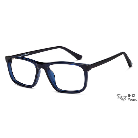 Hooper Online Navy Blue Full Rim Rectangle left side