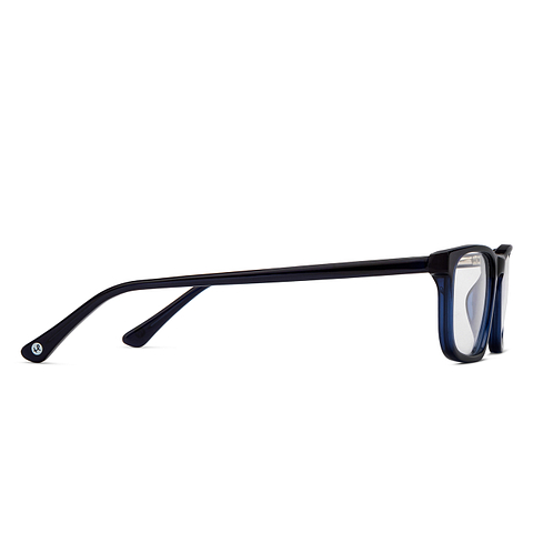 Hooper Navy Blue Full Rim Rectangle left side