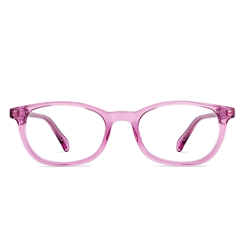 Buy Kids Glasses: Pink Full Rim Rectangle Kids 8-12 yrs Hooper