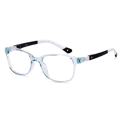 Hooper Sky Blue Full Rim Rectangle left side