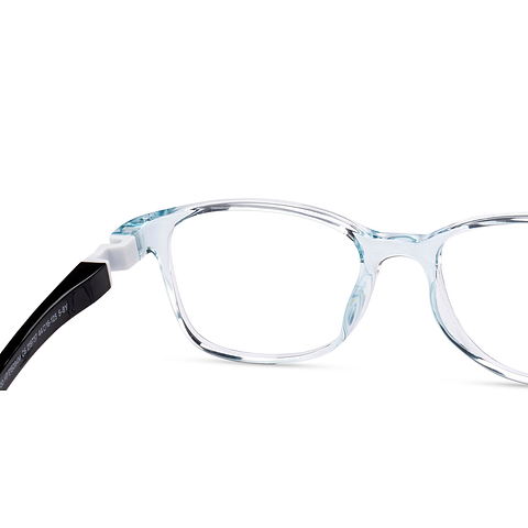 Hooper Sky Blue Full Rim Rectangle right side