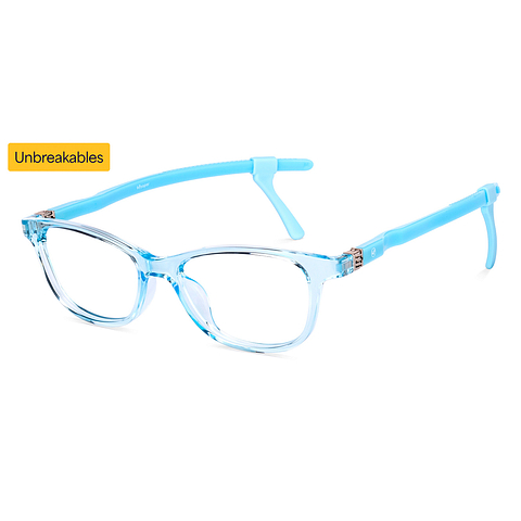 Buy Kids Glasses: Sky Blue Full Rim Cat Eye Hooper 5-8 yrs TR