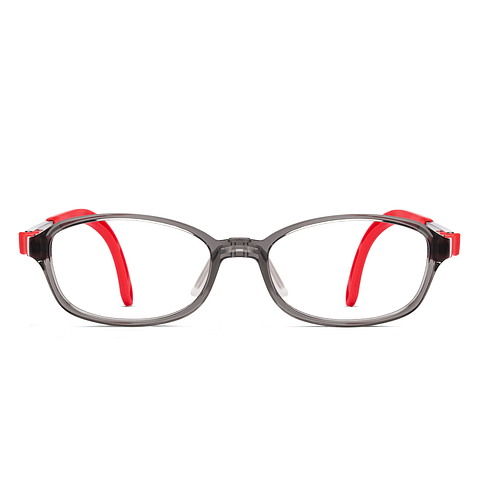 Hooper Cool Grey and Red Full Rim Rectangle right side