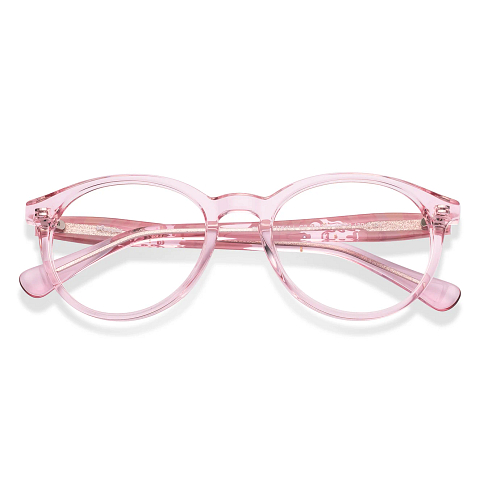 Hooper Pink Transparent Full Rim Round right side