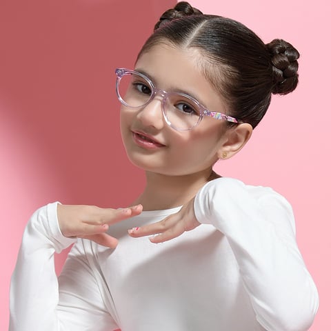 Hooper Purple Transparent Full Rim Round right side