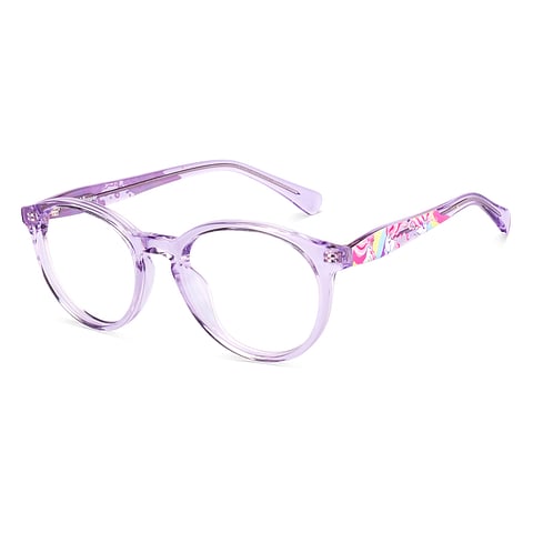 Hooper Purple Transparent Full Rim Round left side