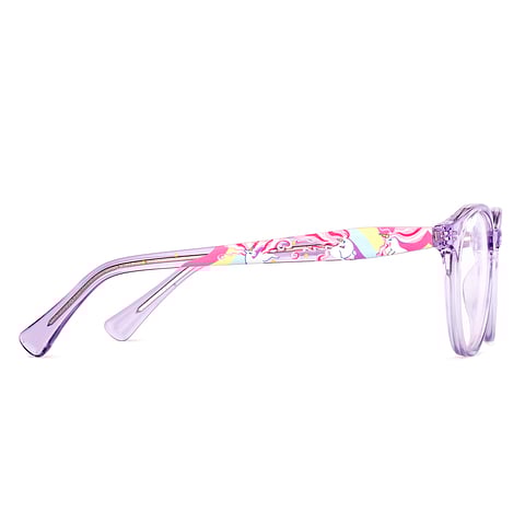 Hooper Purple Transparent Full Rim Round left side