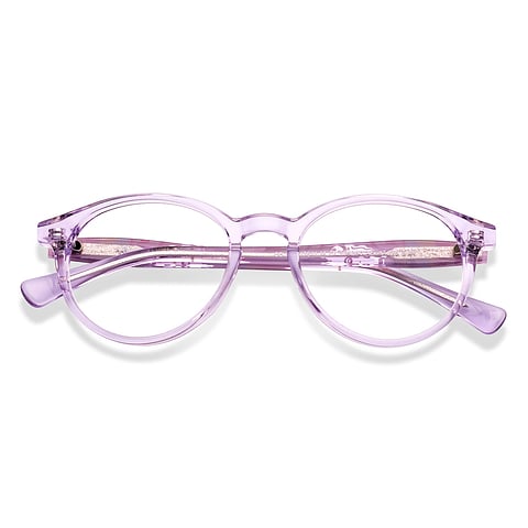 Hooper Purple Transparent Full Rim Round left side