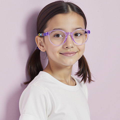 Hooper Purple Transparent Full Rim Round right side