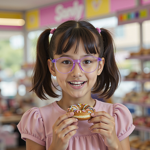 Hooper Purple Transparent Full Rim Round right side